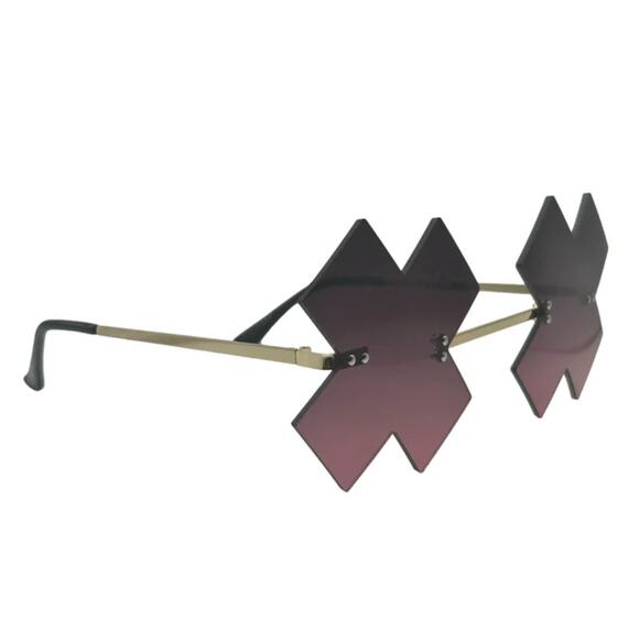 6193 | Purple X Novelty Sunglasses - Picture 2 of 5